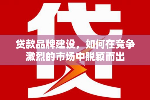 原州贷款品牌建设，如何在竞争激烈的市场中脱颖而出