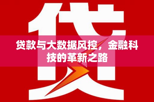 原州贷款与大数据风控，金融科技的革新之路