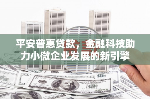 原州平安普惠贷款，金融科技助力小微企业发展的新引擎