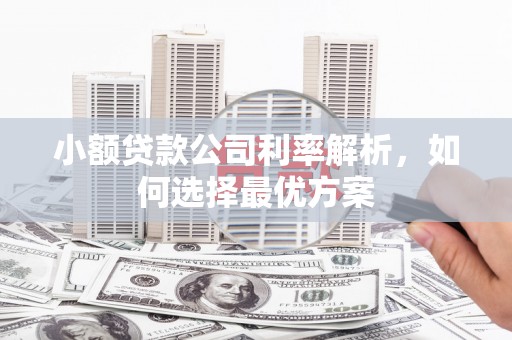 原州小额贷款公司利率解析，如何选择最优方案