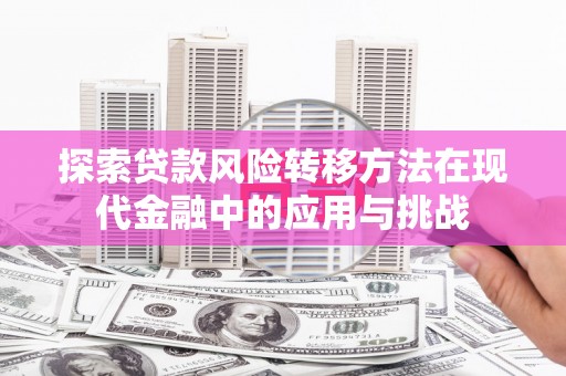 原州探索贷款风险转移方法在现代金融中的应用与挑战