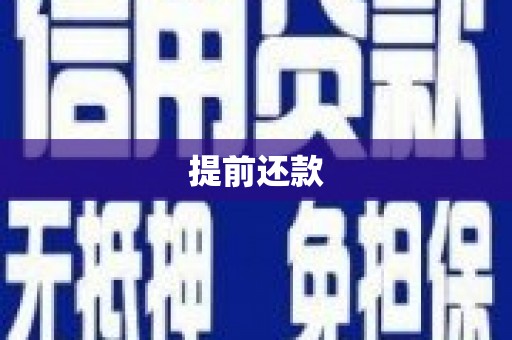 原州提前还款
