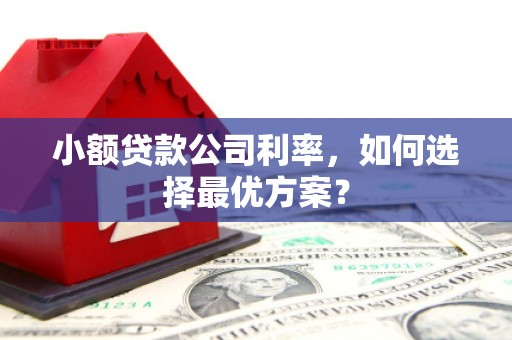 原州小额贷款公司利率，如何选择最优方案？