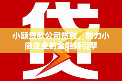 原州小额贷款公司贷款，助力小微企业的金融新引擎
