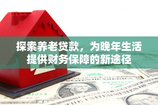 原州探索养老贷款，为晚年生活提供财务保障的新途径