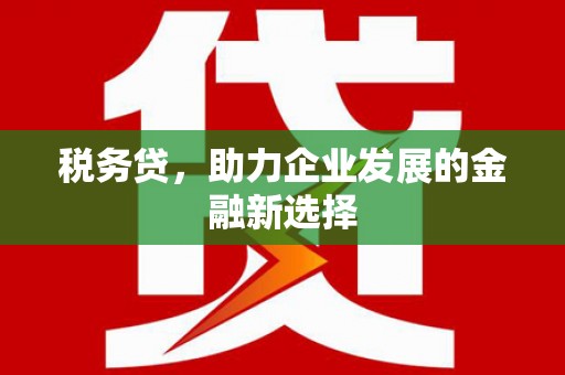 原州税务贷，助力企业发展的金融新选择