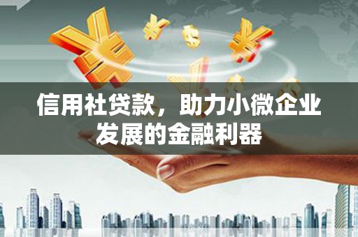 原州信用社贷款，助力小微企业发展的金融利器