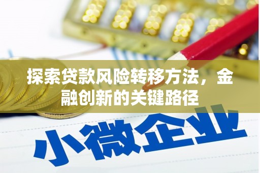 原州探索贷款风险转移方法，金融创新的关键路径