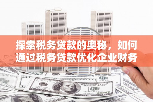原州探索税务贷款的奥秘，如何通过税务贷款优化企业财务