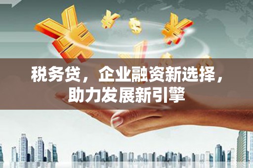 原州税务贷，企业融资新选择，助力发展新引擎