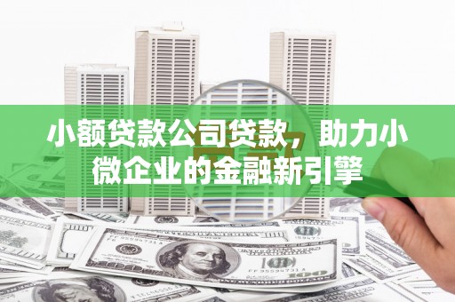 原州小额贷款公司贷款，助力小微企业的金融新引擎