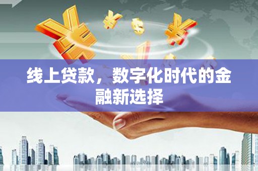 原州线上贷款，数字化时代的金融新选择