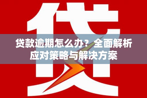 原州贷款逾期怎么办？全面解析应对策略与解决方案