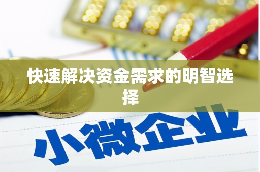 原州快速解决资金需求的明智选择